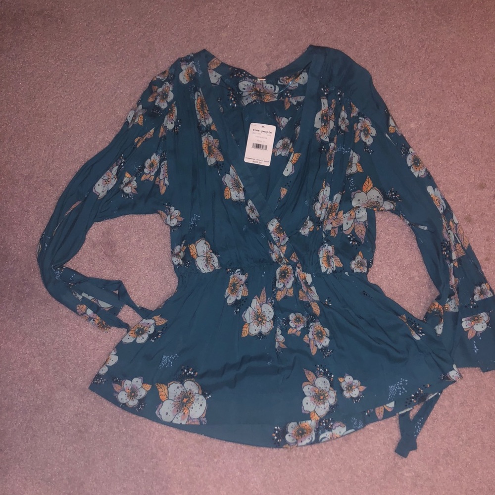 Turquoise free people tunic